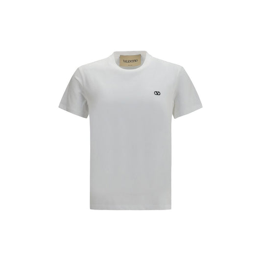 Valentino White Cotton VLogo T-Shirt for Men