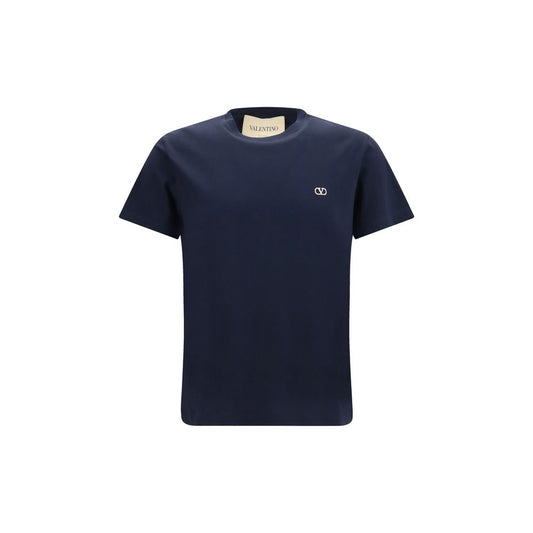 Valentino Blue Cotton VLogo T-Shirt for Men