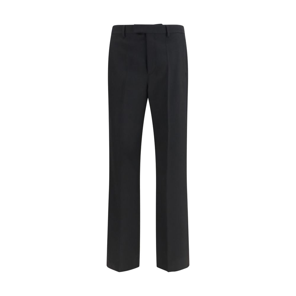 Valentino Black Wool Oves Aries Dress Pants for Men