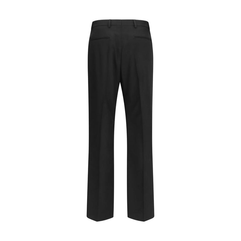 Valentino Black Wool Oves Aries Dress Pants for Men