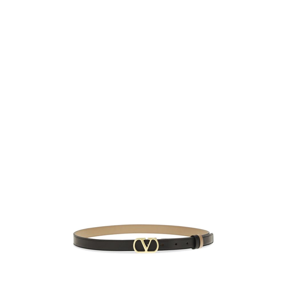 Valentino Garavani Black Calf Leather Bos Taurus Regular Belt