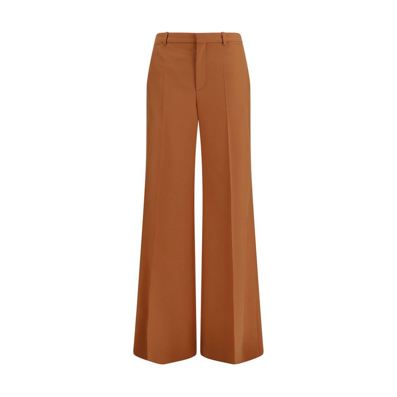 Chloé Orange Cotton Flared Pants
