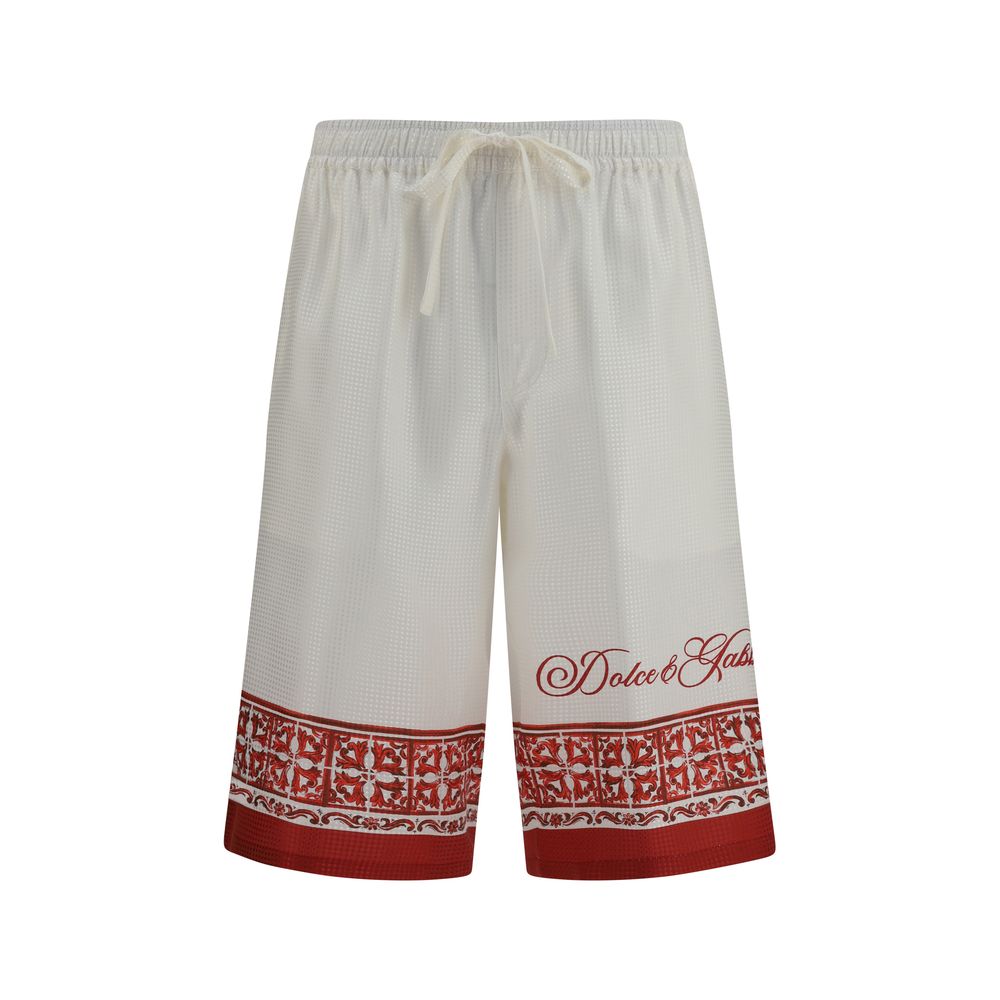 Dolce & Gabbana Multicolor Silk Bermuda Shorts - IT52 | XL