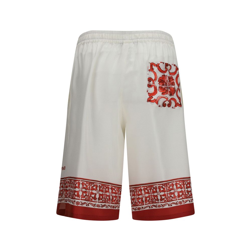 Dolce & Gabbana Multicolor Silk Bermuda Shorts - IT52 | XL