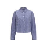 Miu Miu Blue Cotton Dress Shirt - Oversized Style