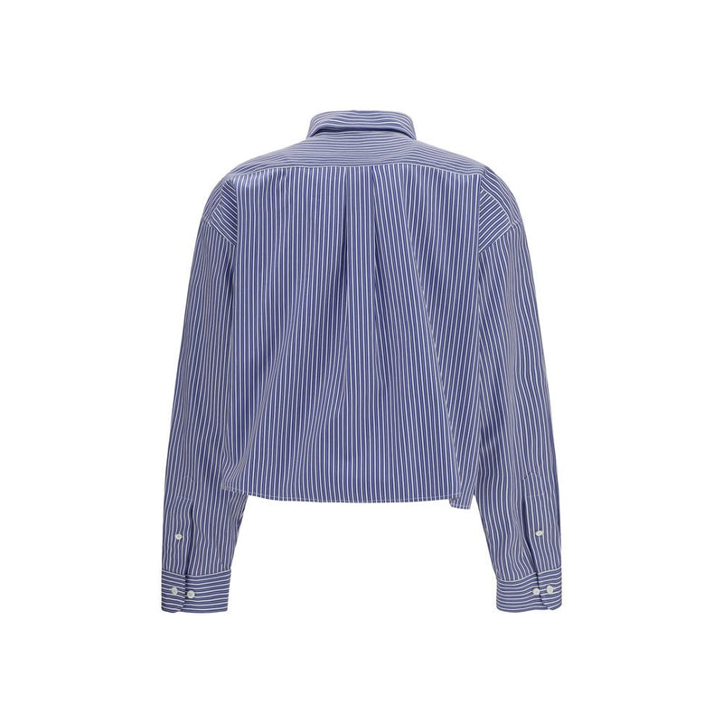 Miu Miu Blue Cotton Dress Shirt - Oversized Style