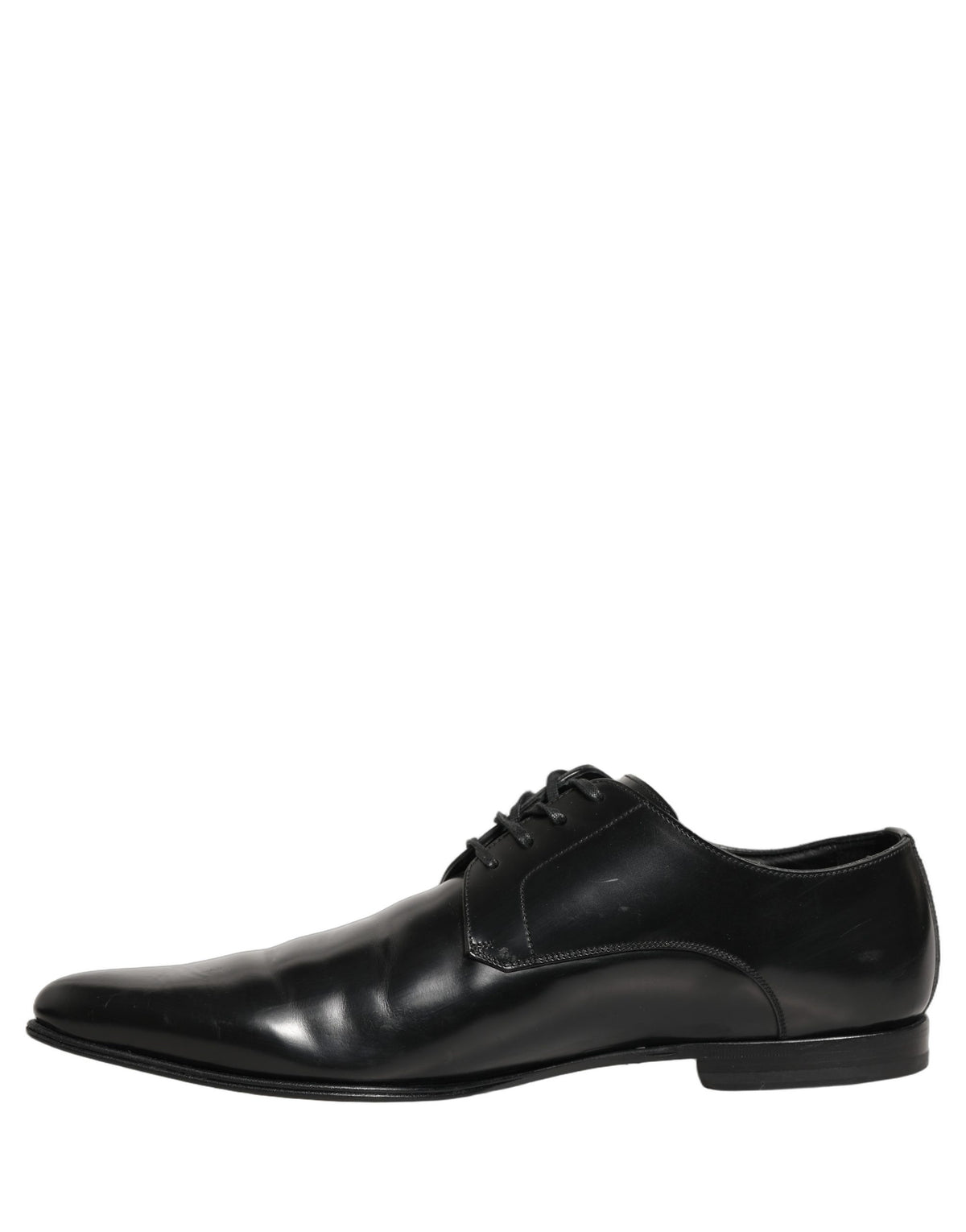 Dolce & Gabbana Black Leather Derby Dress Shoes for Men