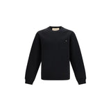 Valentino Black Cotton Sweatshirt with VLogo Pocket