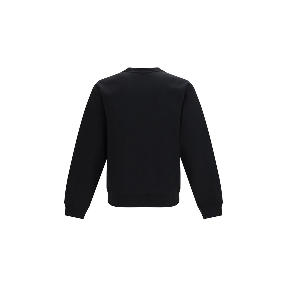 Valentino Black Cotton Sweatshirt with VLogo Pocket