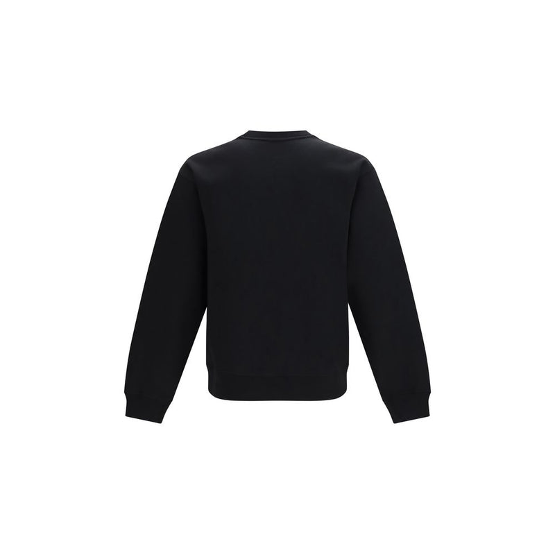Valentino Black Cotton Sweatshirt with VLogo Pocket