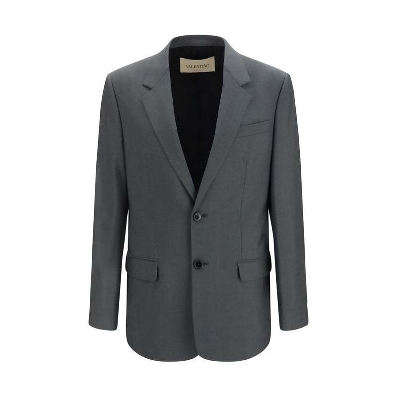 Valentino Gray Wool Oves Aries Jacket for Men