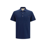 Valentino Blue Cotton Polo Shirt with VLogo