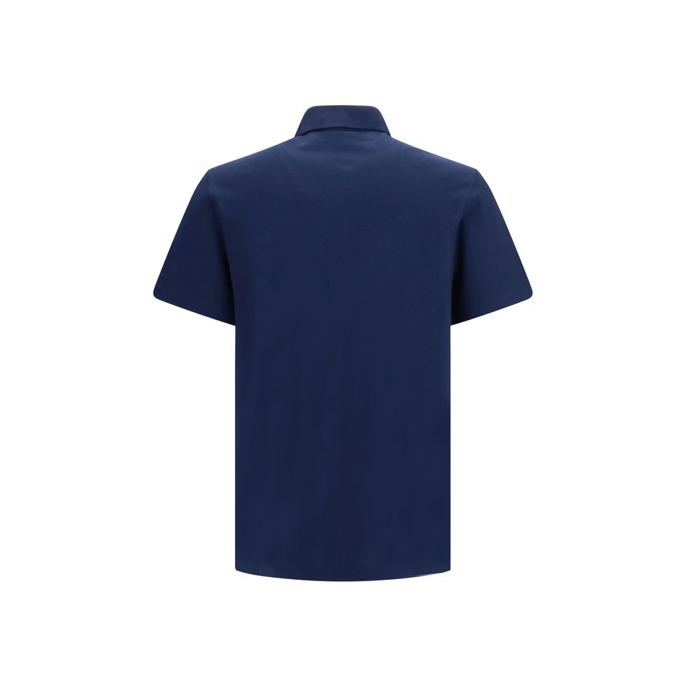 Valentino Blue Cotton Polo Shirt with VLogo