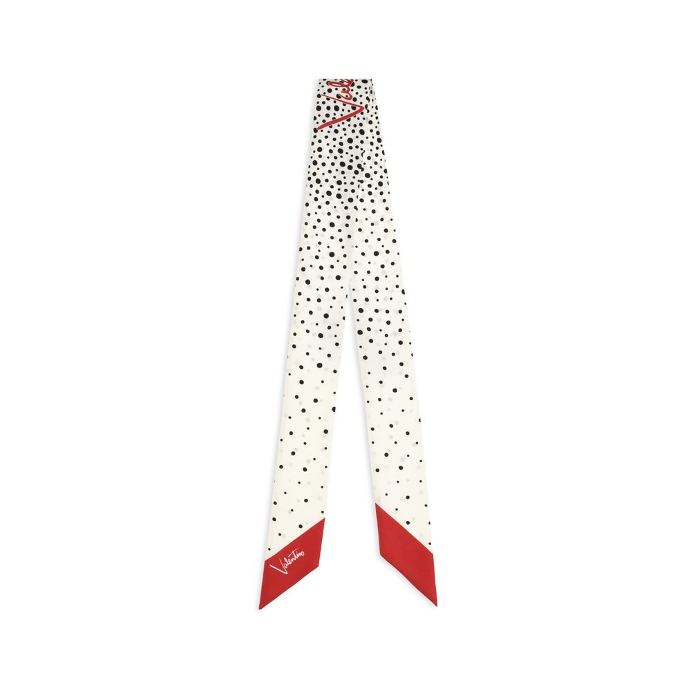 Valentino Garavani Beige Silk Scarf - Twill Little Stars