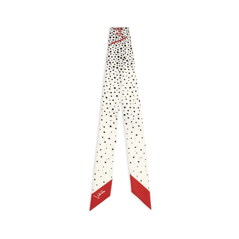 Valentino Garavani Beige Silk Scarf - Twill Little Stars