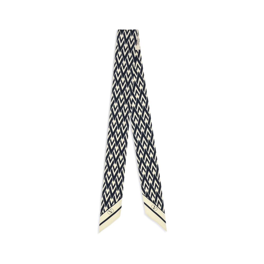 Valentino Garavani Blue Silk Scarf - Twill Tout La V