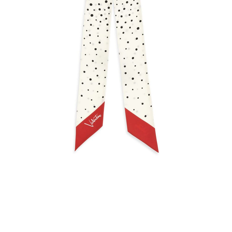 Valentino Garavani Beige Silk Scarf - Twill Little Stars