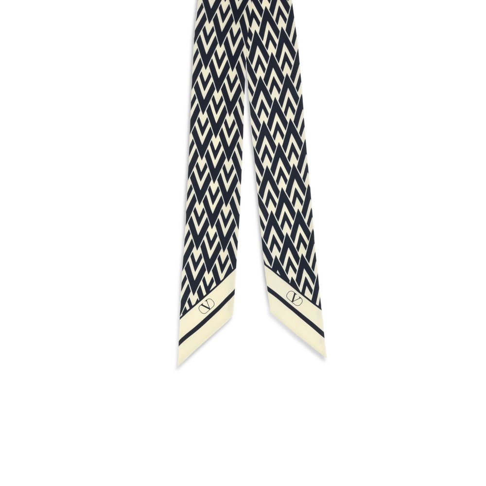 Valentino Garavani Blue Silk Scarf - Twill Tout La V