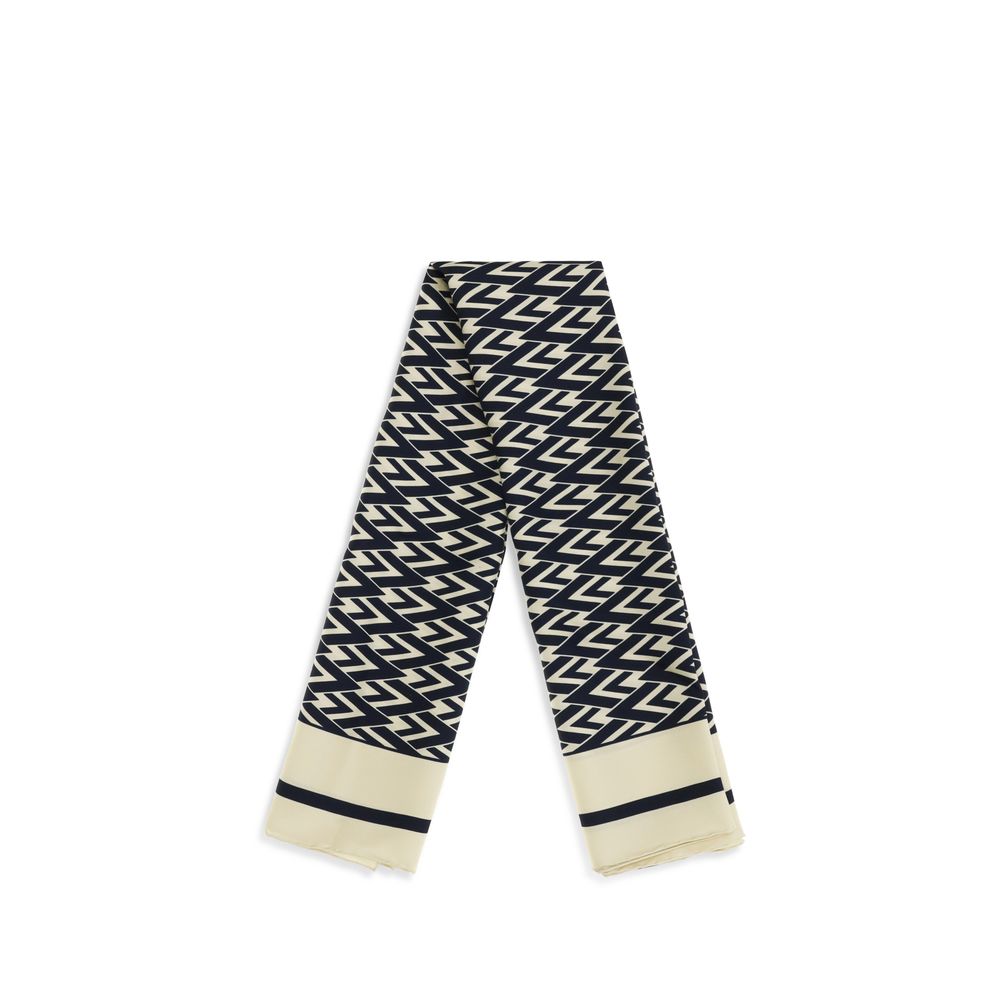 Valentino Garavani Beige Silk Scarf - Toute La V Print