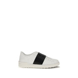 Valentino Garavani Black and White Calf Leather Bos Taurus Sneakers