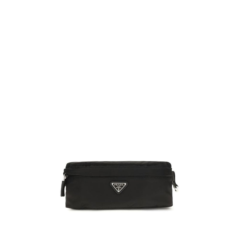Prada Black Recycled Polyamide Clutch Bag