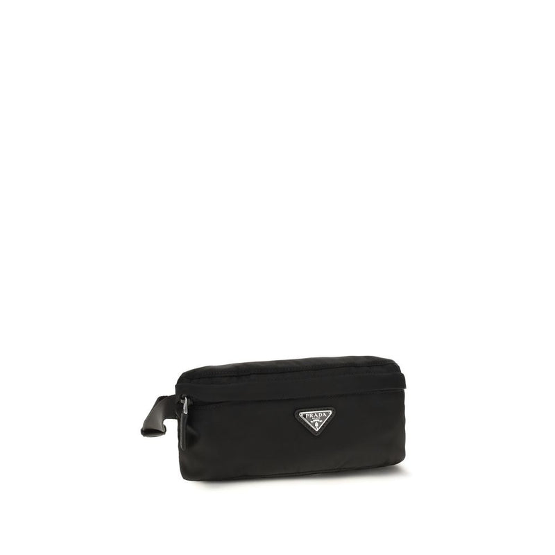 Prada Black Recycled Polyamide Clutch Bag