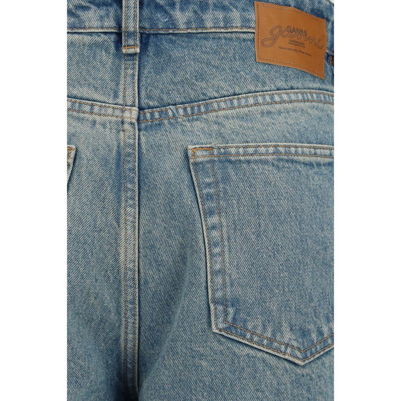 Ganni Blue Cotton Tapered Jeans for Women