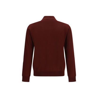 Valentino Bordeaux Wool Oves Aries Polo Shirt