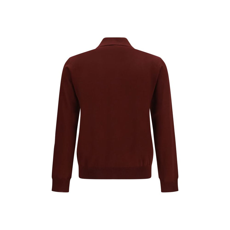Valentino Bordeaux Wool Oves Aries Polo Shirt