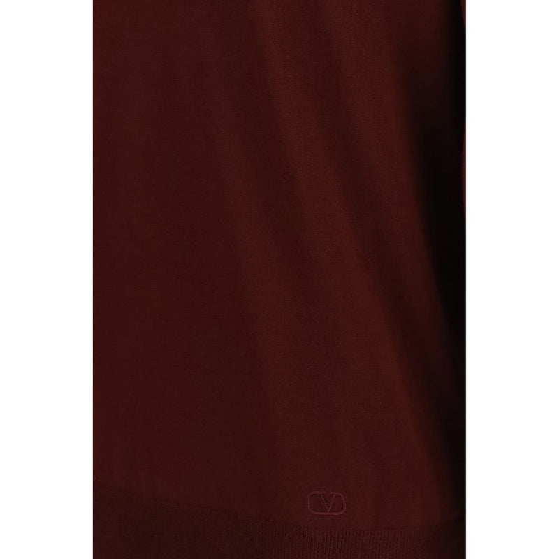 Valentino Bordeaux Wool Oves Aries Polo Shirt