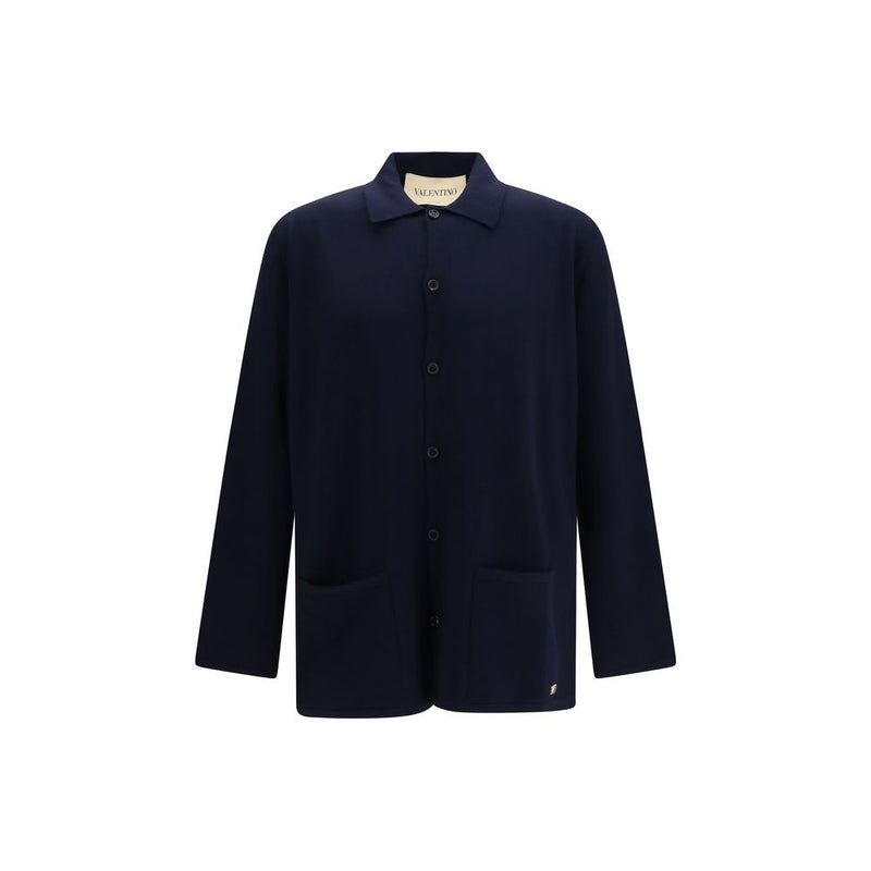Valentino Blue Wool Oves Aries Cardigan - Oversized Fit