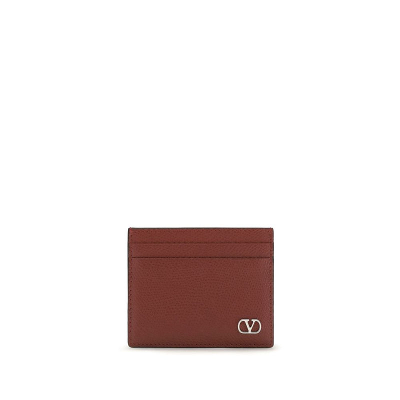 Valentino Garavani Bordeaux Calf Leather Bos Taurus Wallet