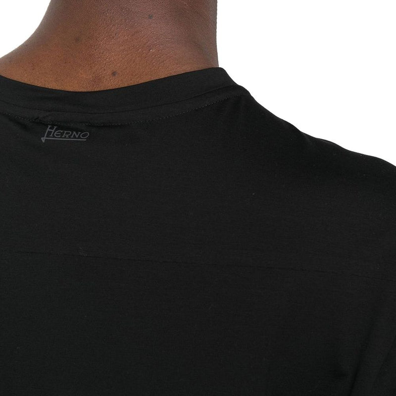 Herno Black Cotton T-Shirt for Men