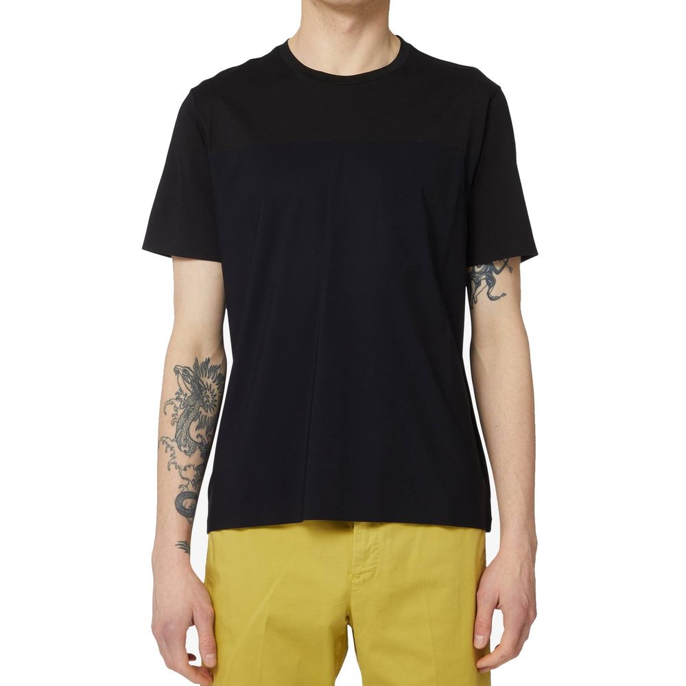 Herno Black Cotton T-Shirt for Men