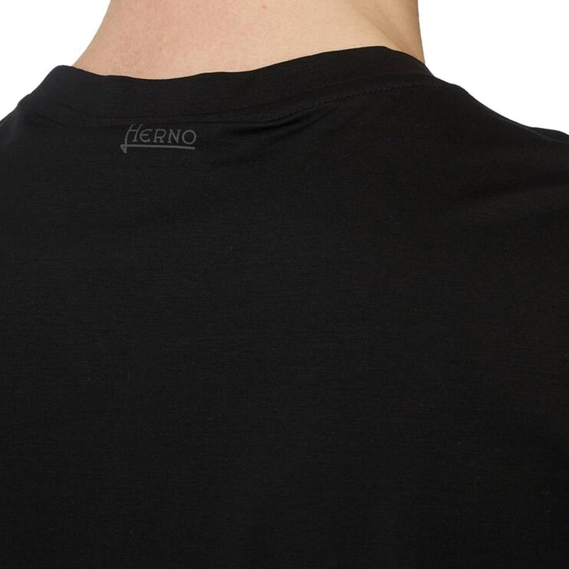 Herno Black Cotton T-Shirt for Men