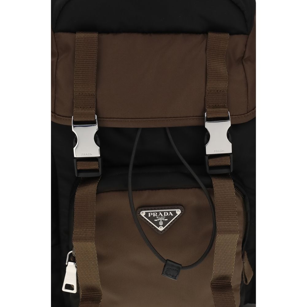 Prada Brown Recycled Polyamide Backpack - SS26