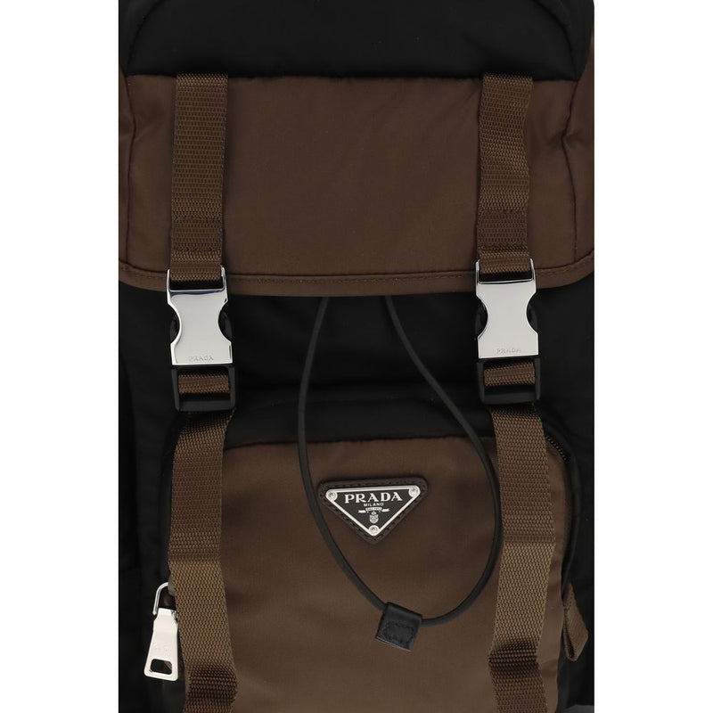 Prada Brown Recycled Polyamide Backpack