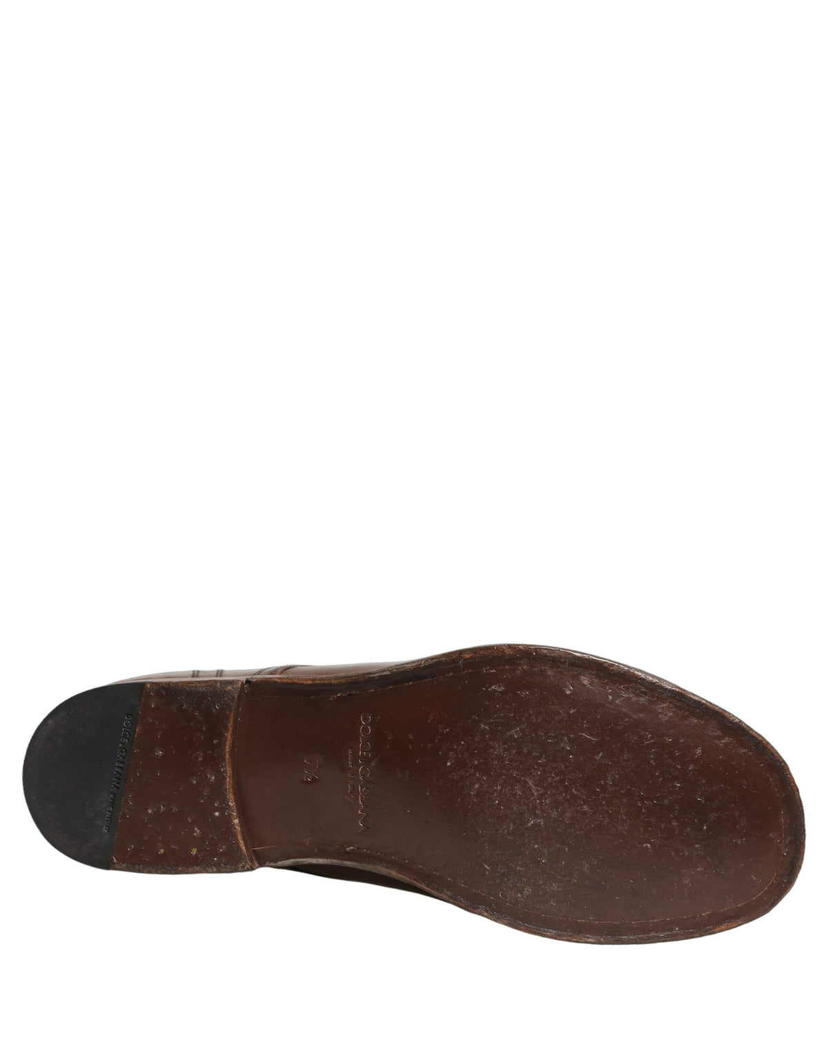 Dolce & Gabbana Brown Leather Derby Dress Shoes for Men
