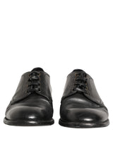 Dolce & Gabbana Black Leather Derby Dress Shoes for Men