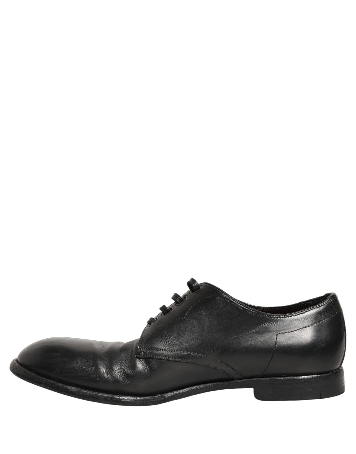 Dolce & Gabbana Black Leather Derby Dress Shoes for Men