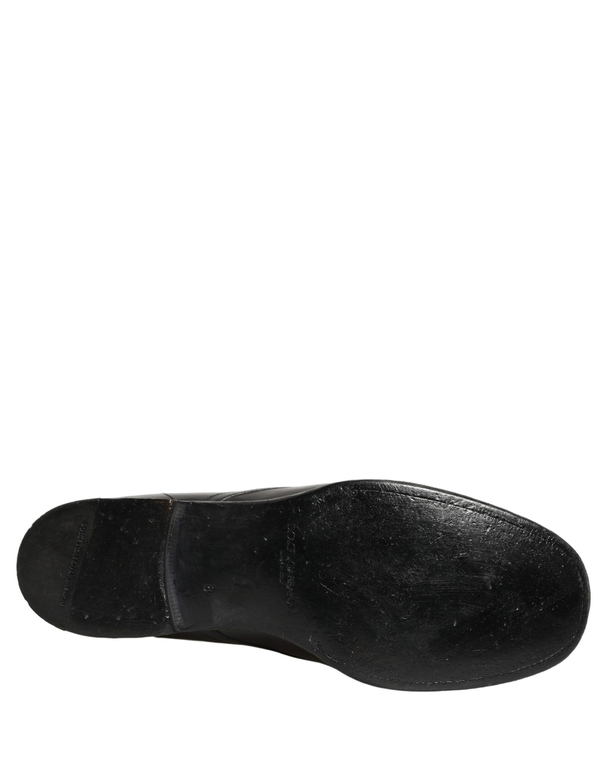 Dolce & Gabbana Black Leather Derby Dress Shoes for Men