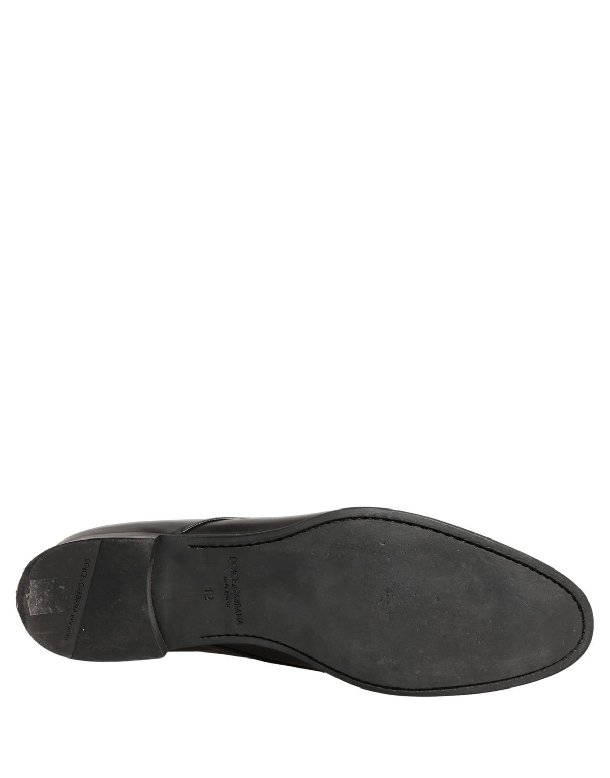 Dolce & Gabbana Black Leather Derby Dress Shoes for Men