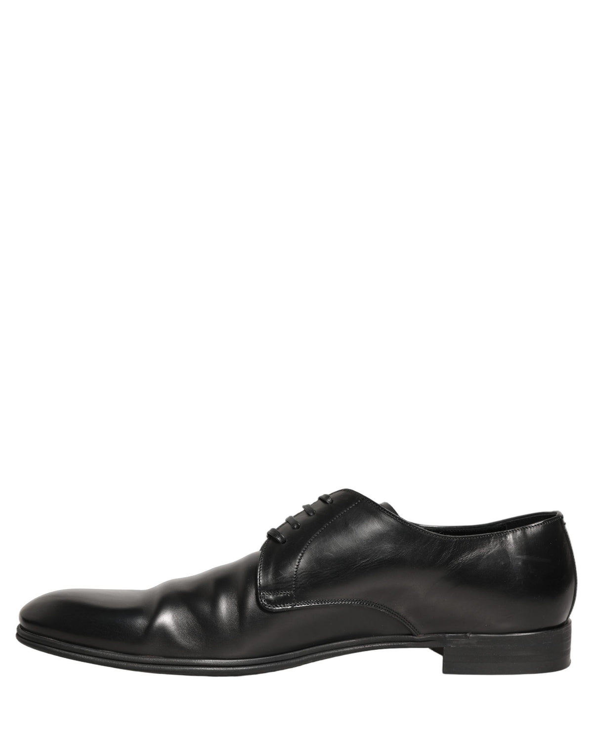Dolce & Gabbana Black Leather Derby Dress Shoes for Men