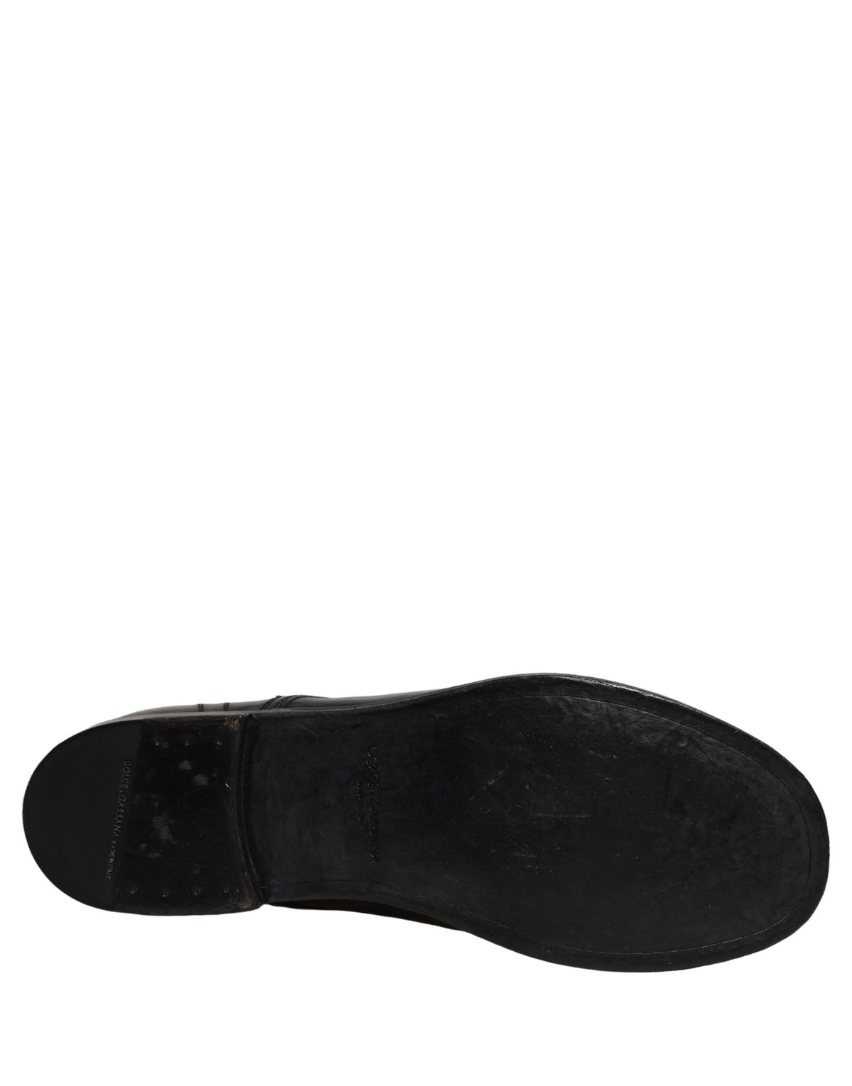 Dolce & Gabbana Black Leather Derby Dress Shoes for Men