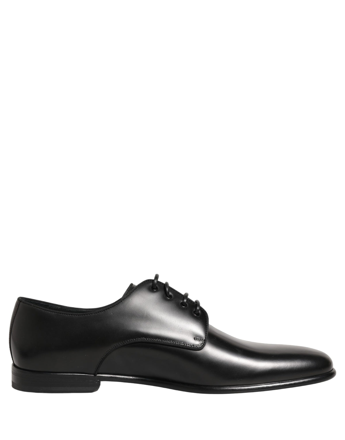 Dolce & Gabbana Black Leather Derby Dress Shoes for Men