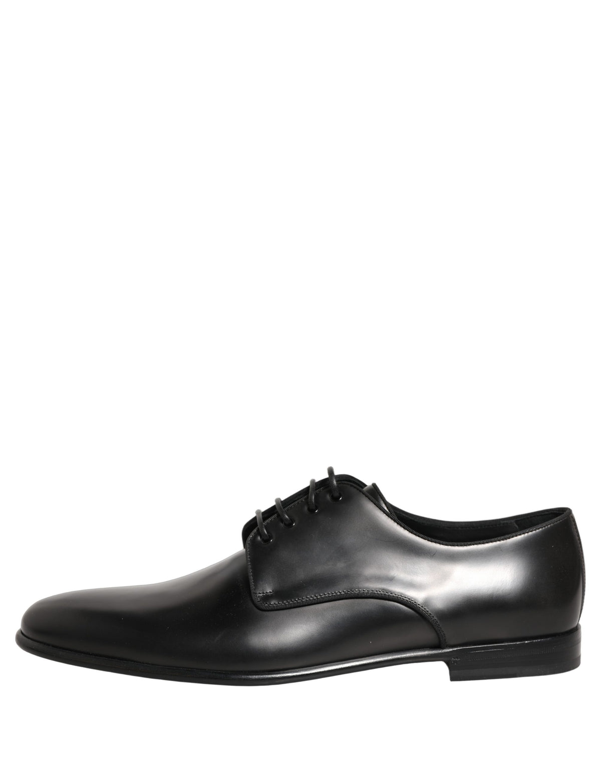 Dolce & Gabbana Black Leather Derby Dress Shoes for Men