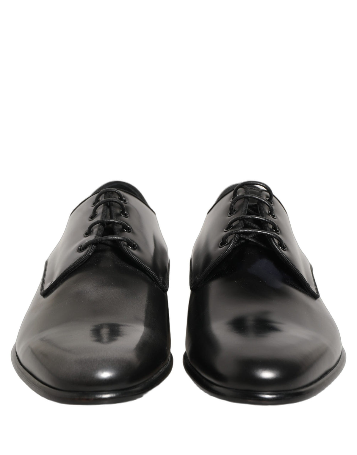 Dolce & Gabbana Black Leather Derby Dress Shoes for Men