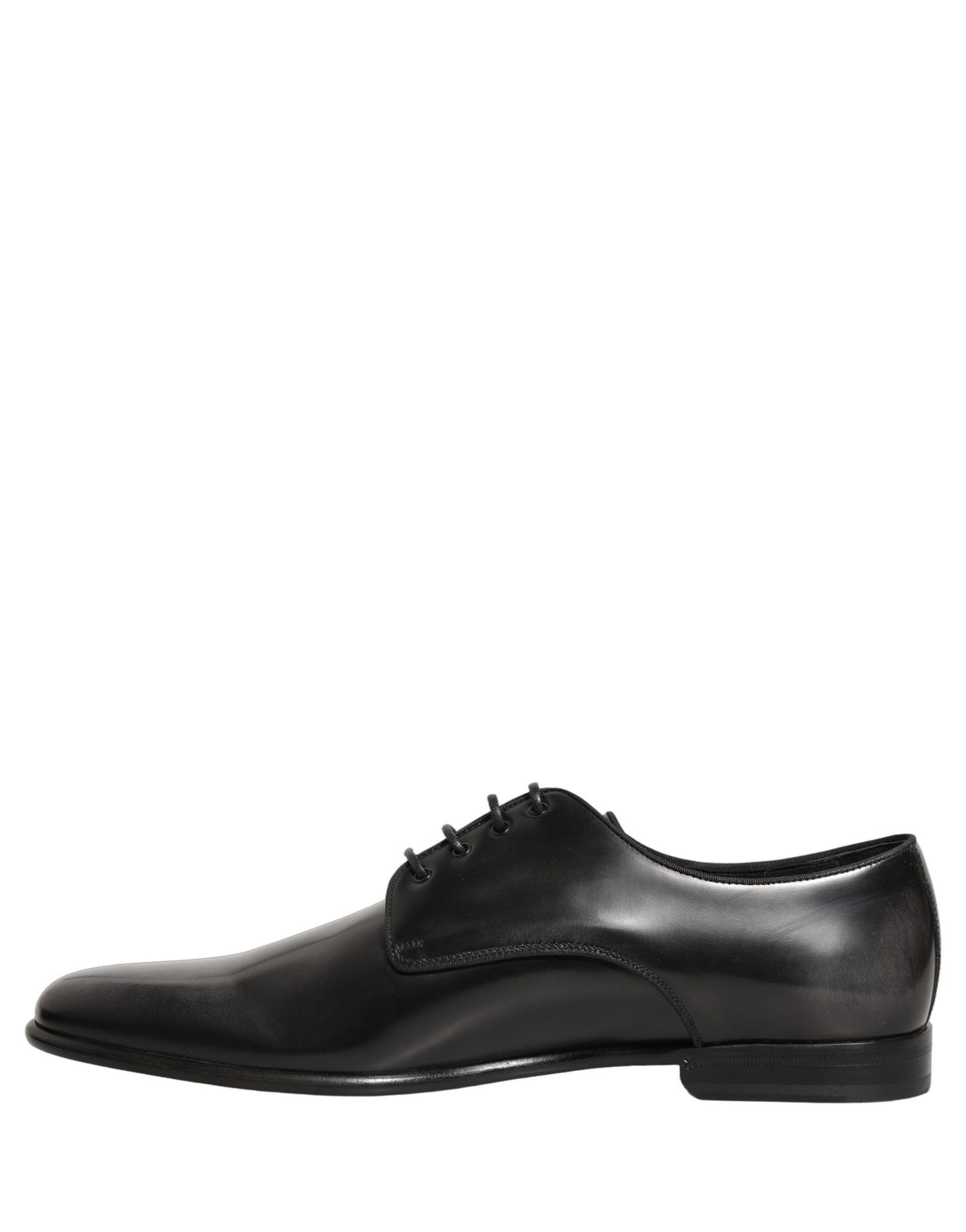 Dolce & Gabbana Black Leather Derby Dress Shoes for Men