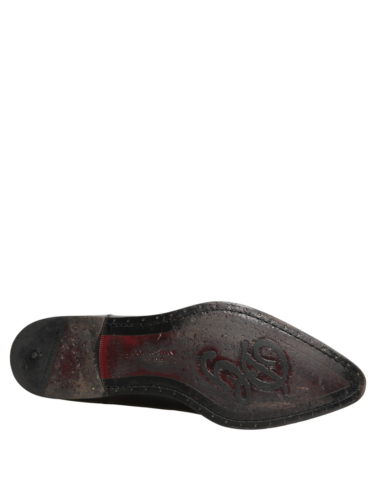 Dolce & Gabbana Black Leather Derby Dress Shoes for Men