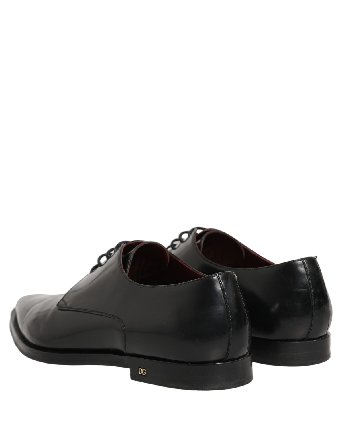 Dolce & Gabbana Black Leather Derby Dress Shoes for Men